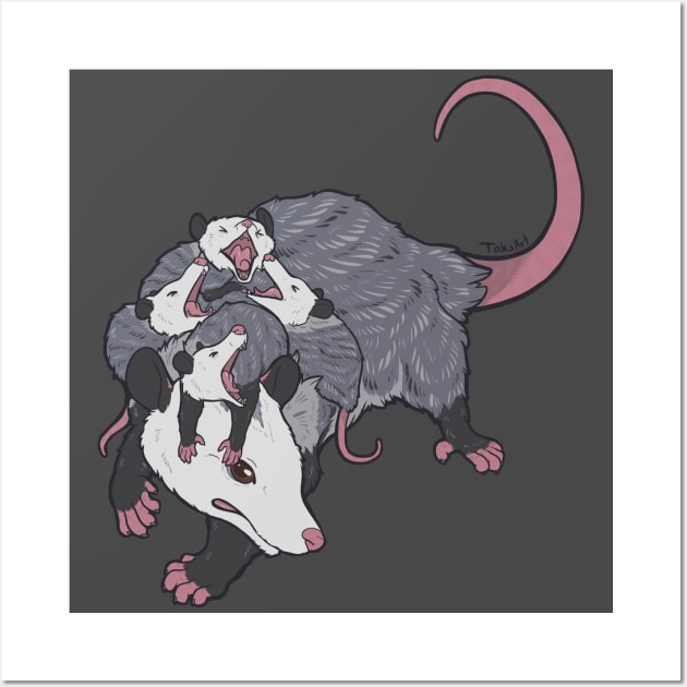 Mama Opossum Wall Art by TaksArt